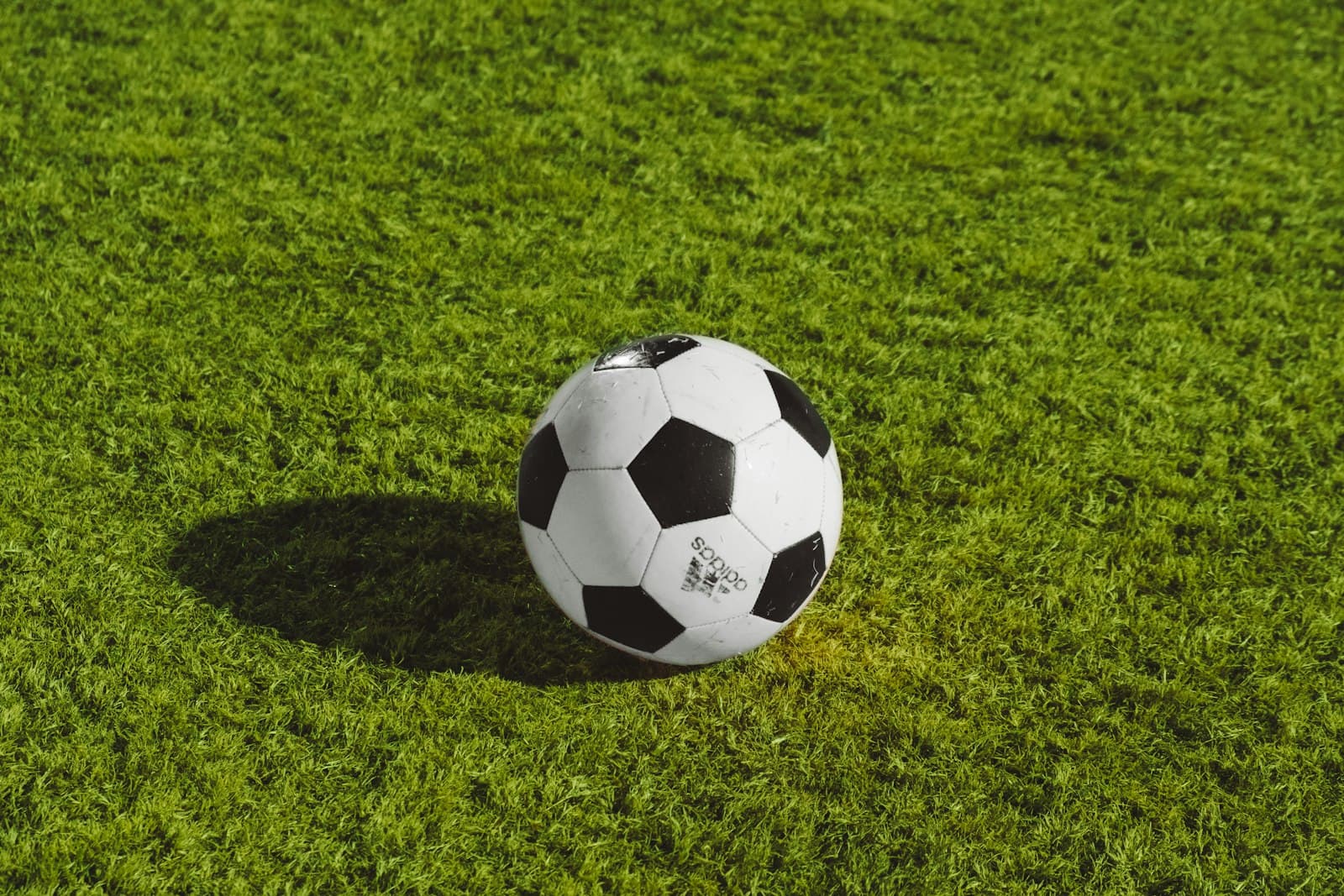 Soccer ball on a grass field